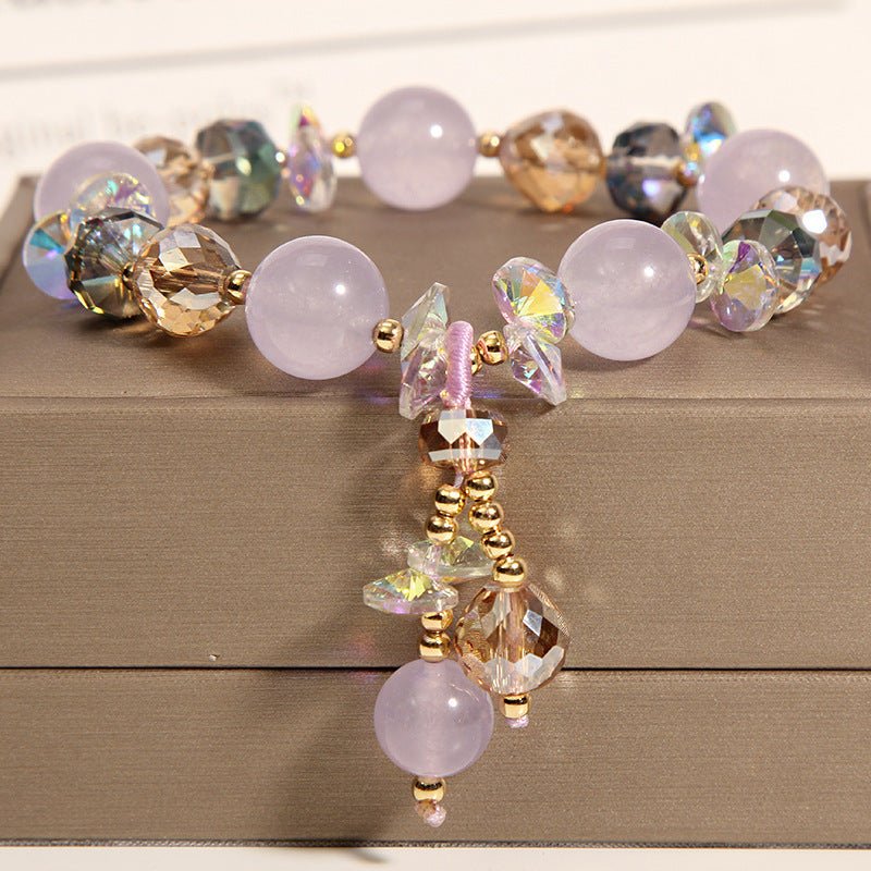 Original Handmade Aquamarine Crystal Bracelet For Women - EclipticJew