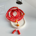 Plum Blossom Pink Bodhi Mala | 108 Beads Meditation Necklace & Bracelet