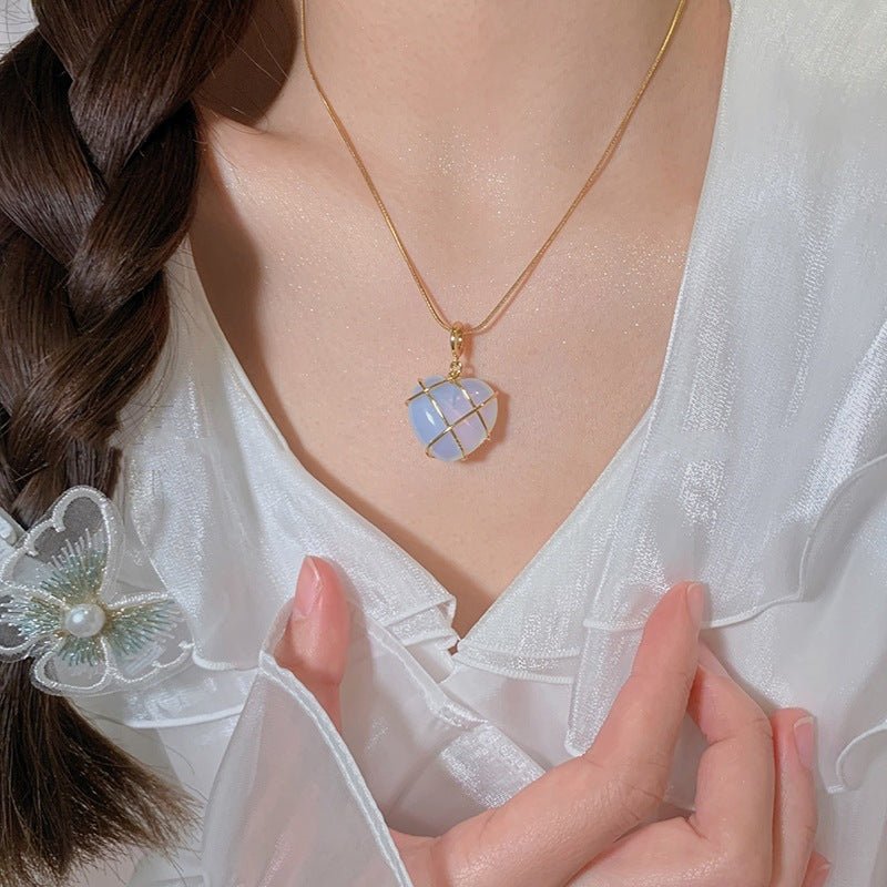 Princess Moonstone Pendant Necklace - Enchanted Love Jewelry - EclipticJew