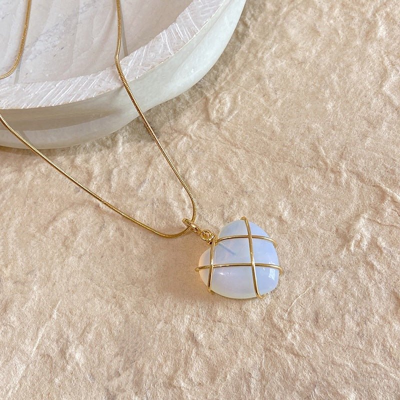 Princess Moonstone Pendant Necklace - Enchanted Love Jewelry - EclipticJew