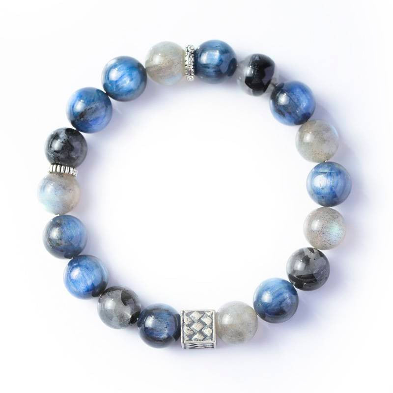 Van Gogh Starry Night Bracelet — Blue Rutilated Quartz & Moonstone EclipticJew