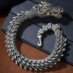 Pure Tibetan Silver Dragon Bracelet