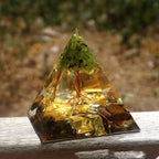 Pyramid Natural Crystal Gravel Energy Tower - EclipticJew