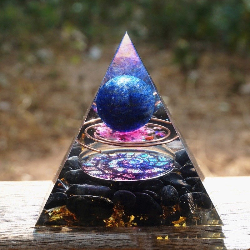 Pyramid Natural Crystal Gravel Energy Tower - EclipticJew