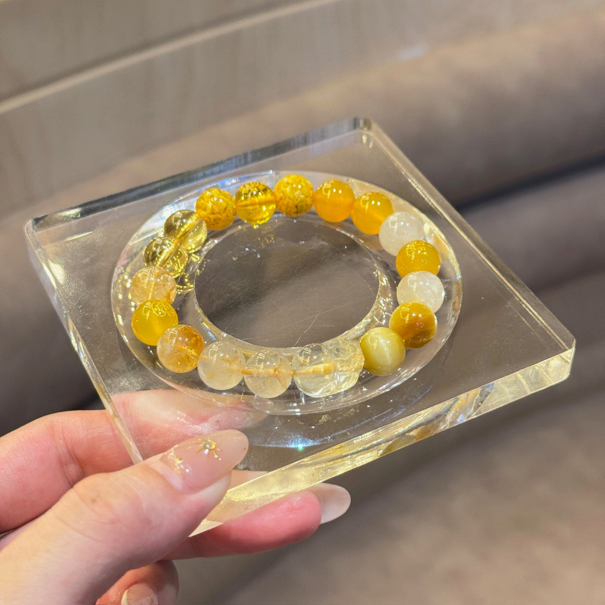 Quartz Crystal Pixiu Bracelet | 10mm Beads | Five Elements Metal Energy Balance | Wealth & Protection Feng Shui Jewelry