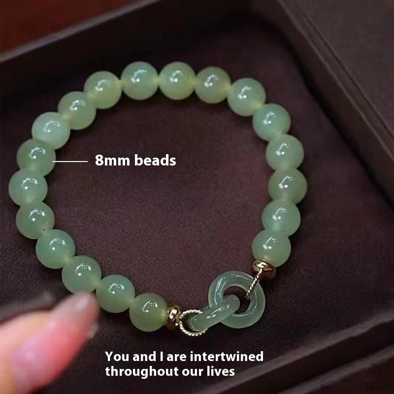 Ring Buckle Chalcedony Simple Bracelet Bracelet Female Light Luxury - EclipticJew