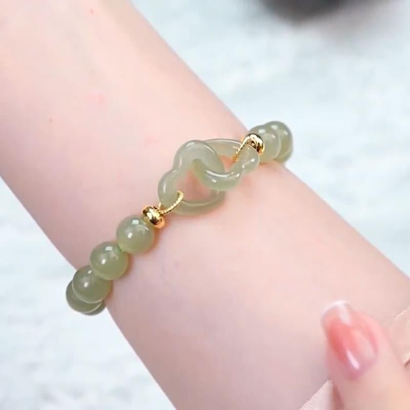 Ring Buckle Chalcedony Simple Bracelet Bracelet Female Light Luxury - EclipticJew