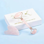 Rose Quartz Face Roller and Gua Sha Set. - EclipticJew