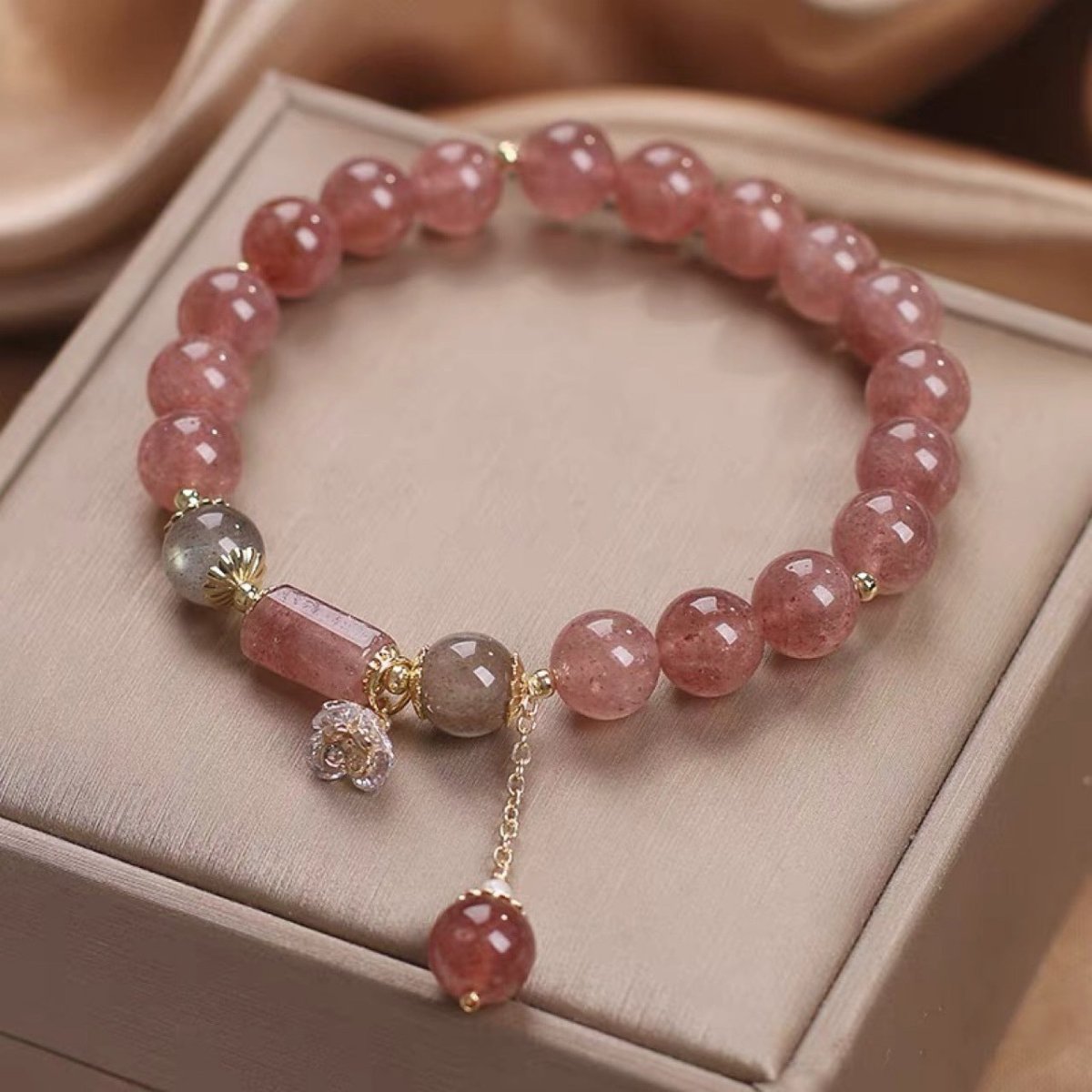 Rosy Glow Quartz Bracelet - EclipticJew