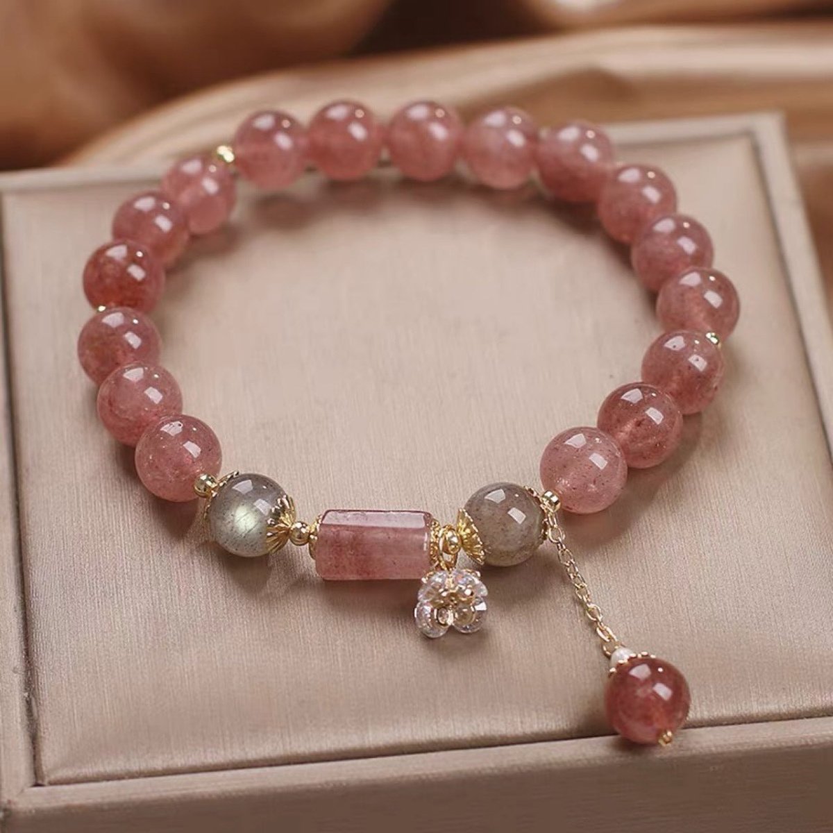 Rosy Glow Quartz Bracelet - EclipticJew