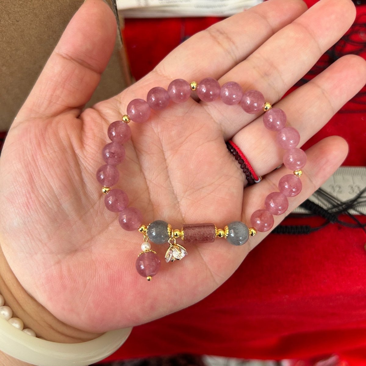 Rosy Glow Quartz Bracelet - EclipticJew