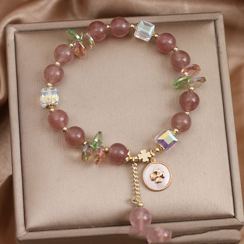 Rosy Lucky Quartz Fortune Bracelet - EclipticJew