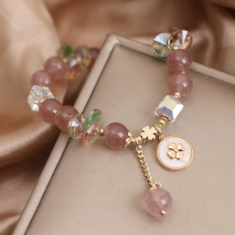 Rosy Lucky Quartz Fortune Bracelet - EclipticJew