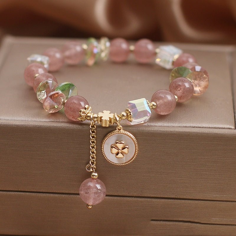 Rosy Lucky Quartz Fortune Bracelet - EclipticJew