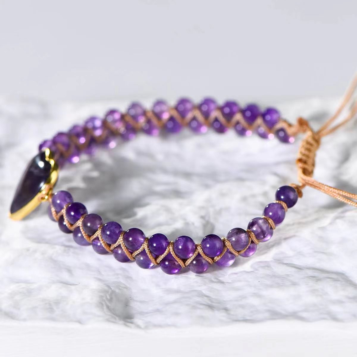 Royal Heart Amethyst & Labradorite Love Bracelet - EclipticJewBracelets