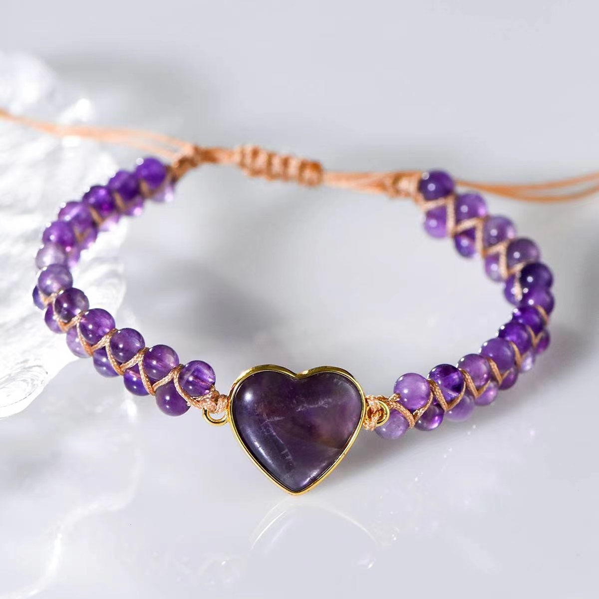 Royal Heart Amethyst & Labradorite Love Bracelet - EclipticJewBracelets