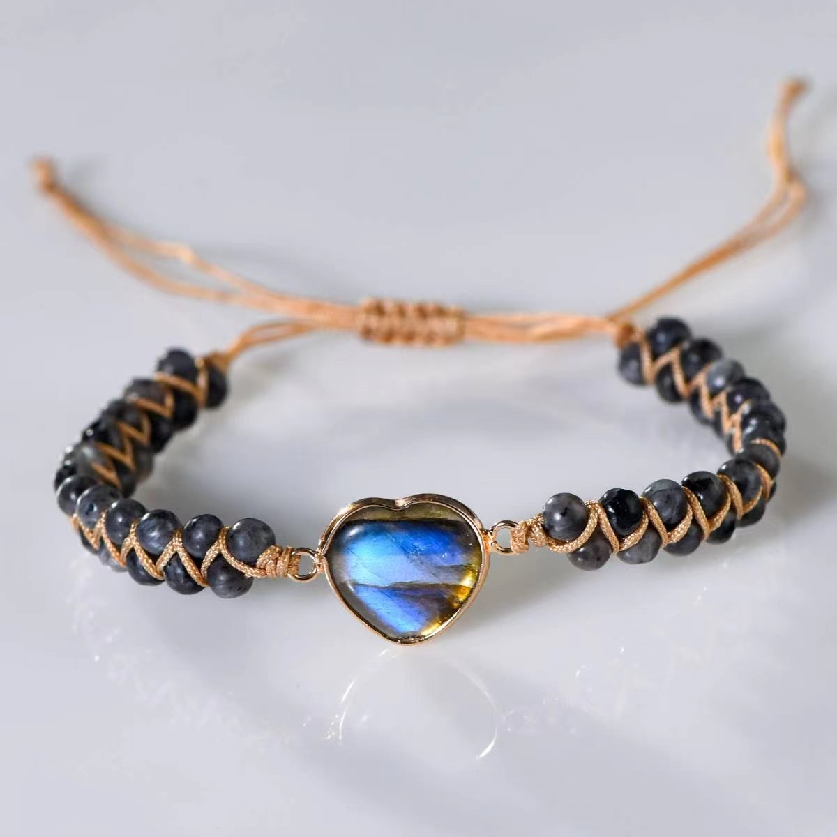 Royal Heart Amethyst & Labradorite Love Bracelet - EclipticJewBracelets