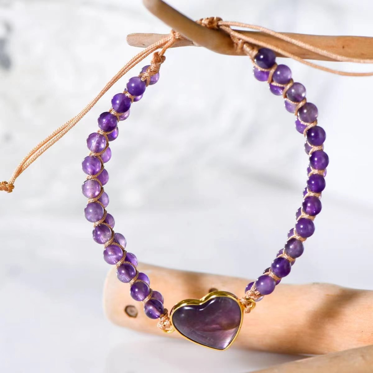 Royal Heart Amethyst & Labradorite Love Bracelet - EclipticJewBracelets