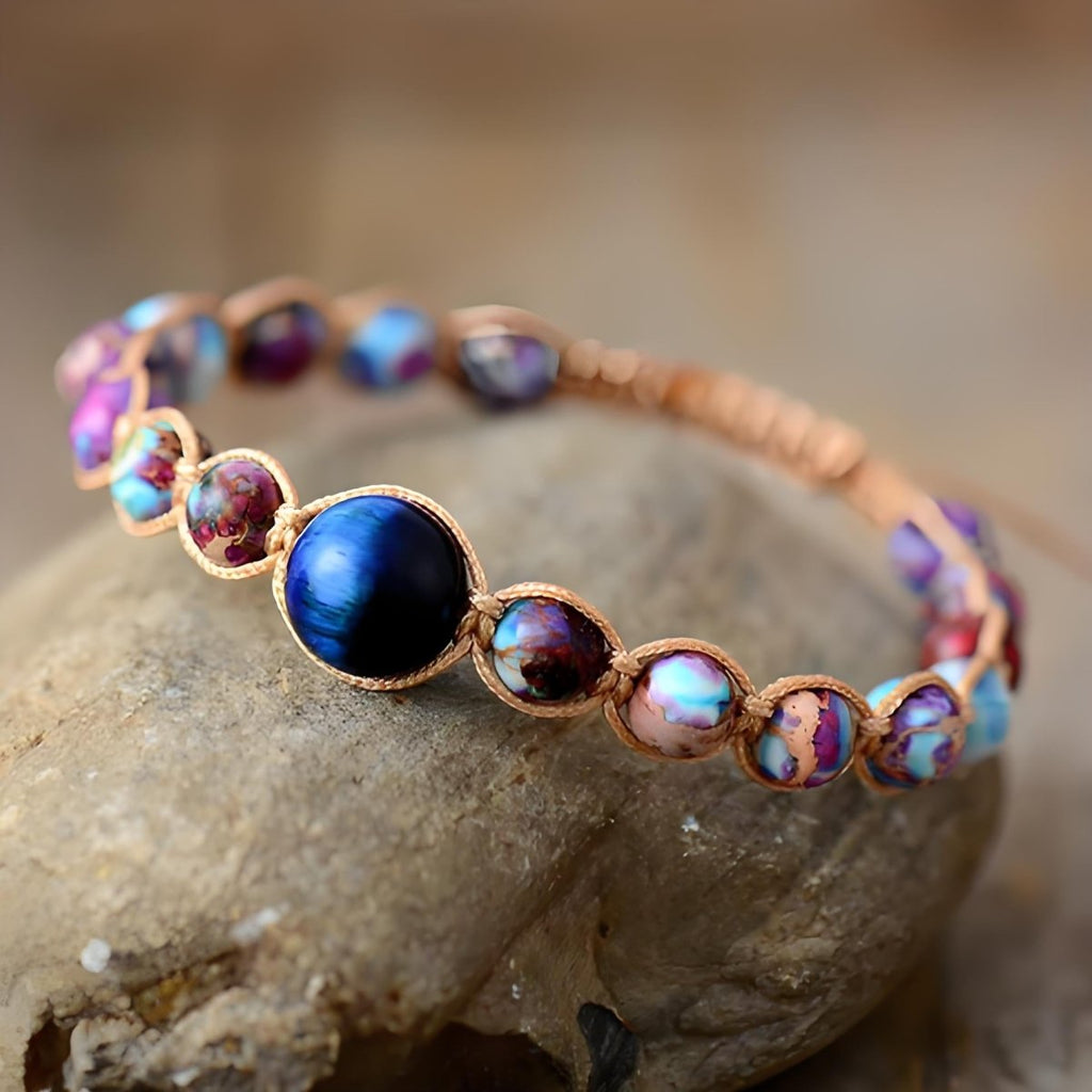 Serenity Blue Imperial Jasper Emperor Stone Bracelet