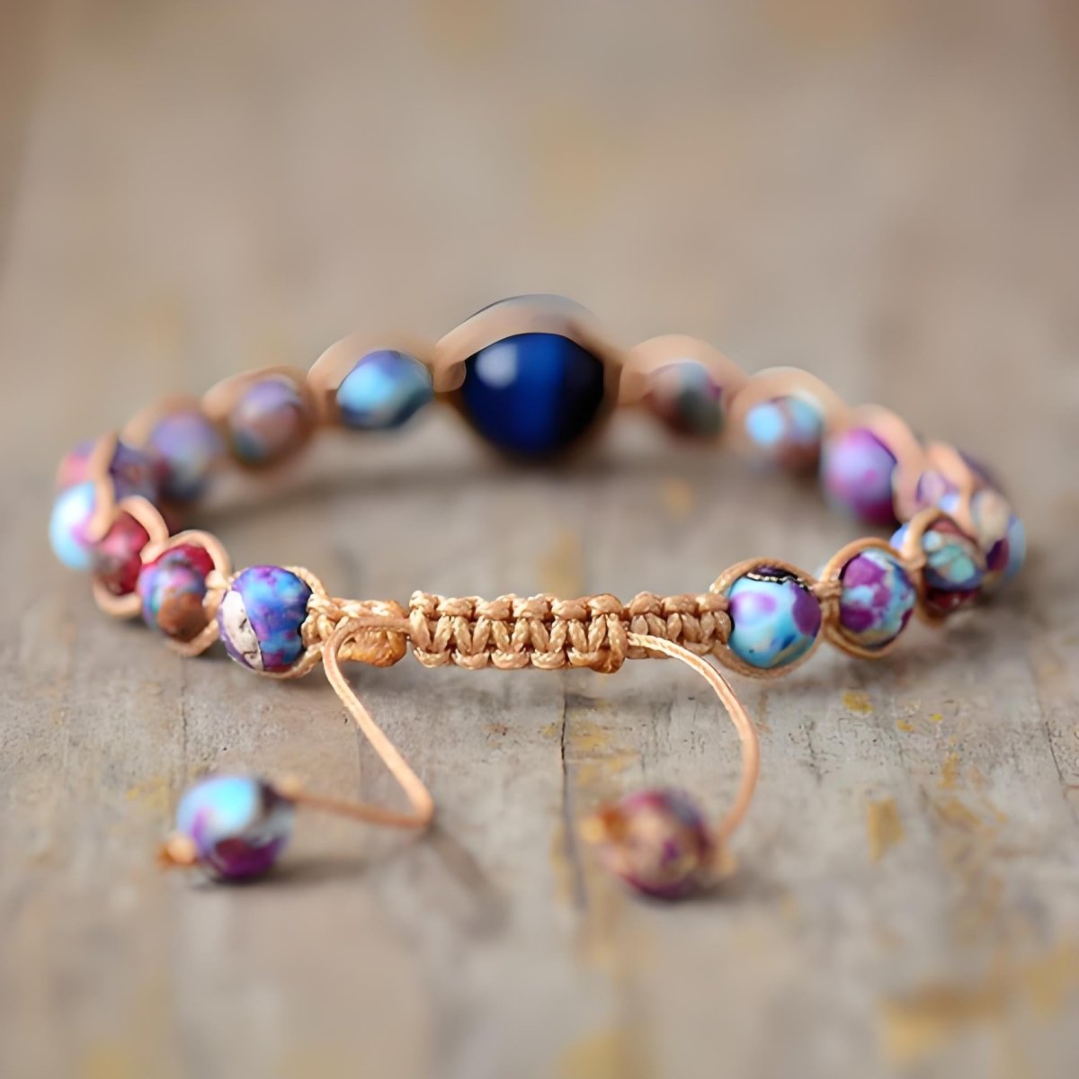 Serenity Blue Imperial Jasper Emperor Stone Bracelet - EclipticJewbraceletBraceletsnew