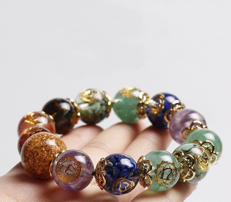 Seven chakra bracelet Organ Bracelet Healing Energy Crystal Bracelet - EclipticJew