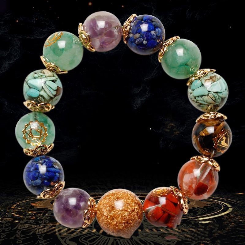 Seven chakra bracelet Organ Bracelet Healing Energy Crystal Bracelet - EclipticJew