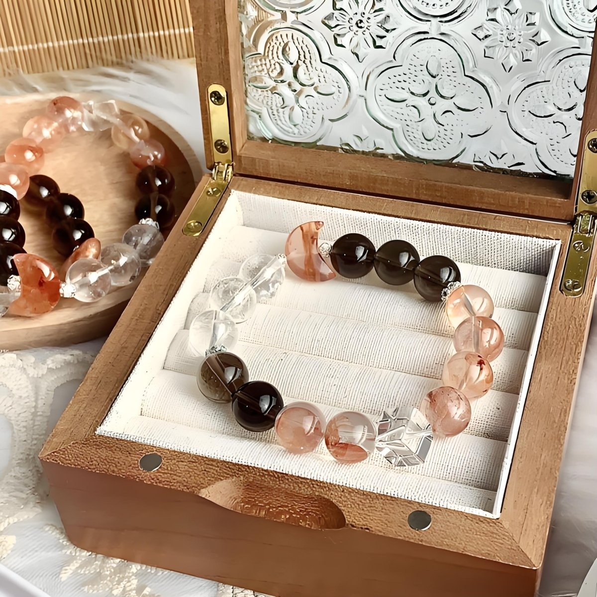 Smoky Sunstone Quartz Bracelet - EclipticJewBraceletsclear quartznew
