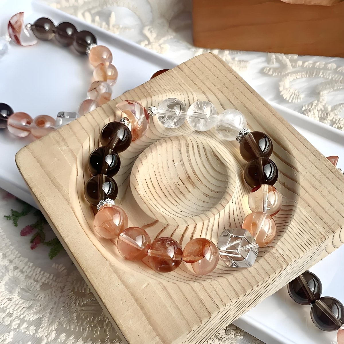 Smoky Sunstone Quartz Bracelet - EclipticJewBraceletsclear quartznew