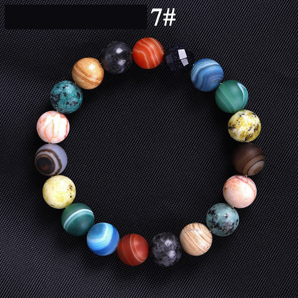 Seven Chakra Celestial Universe Solar System Bracelet
