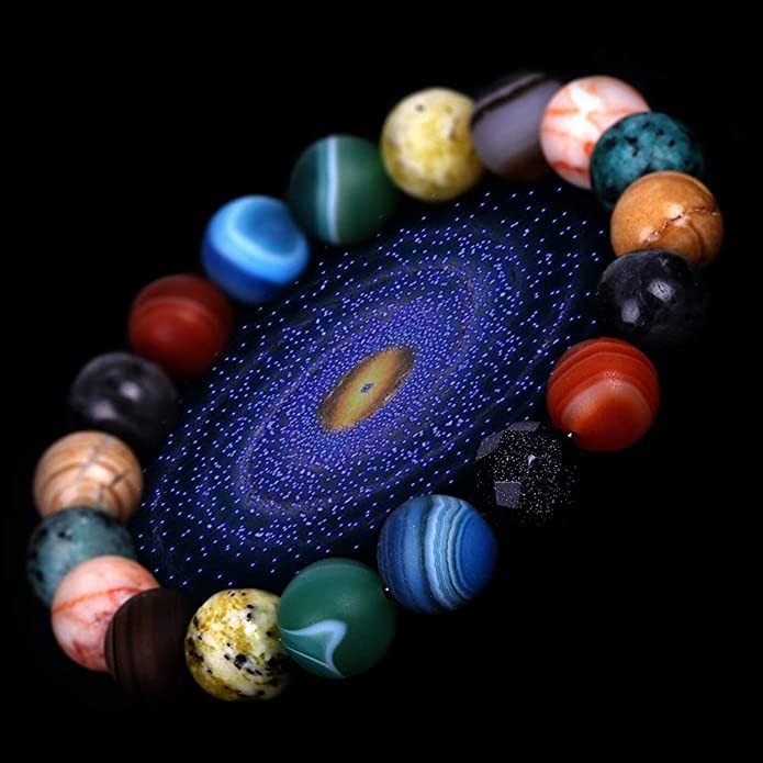 Seven Chakra Celestial Universe Solar System Bracelet
