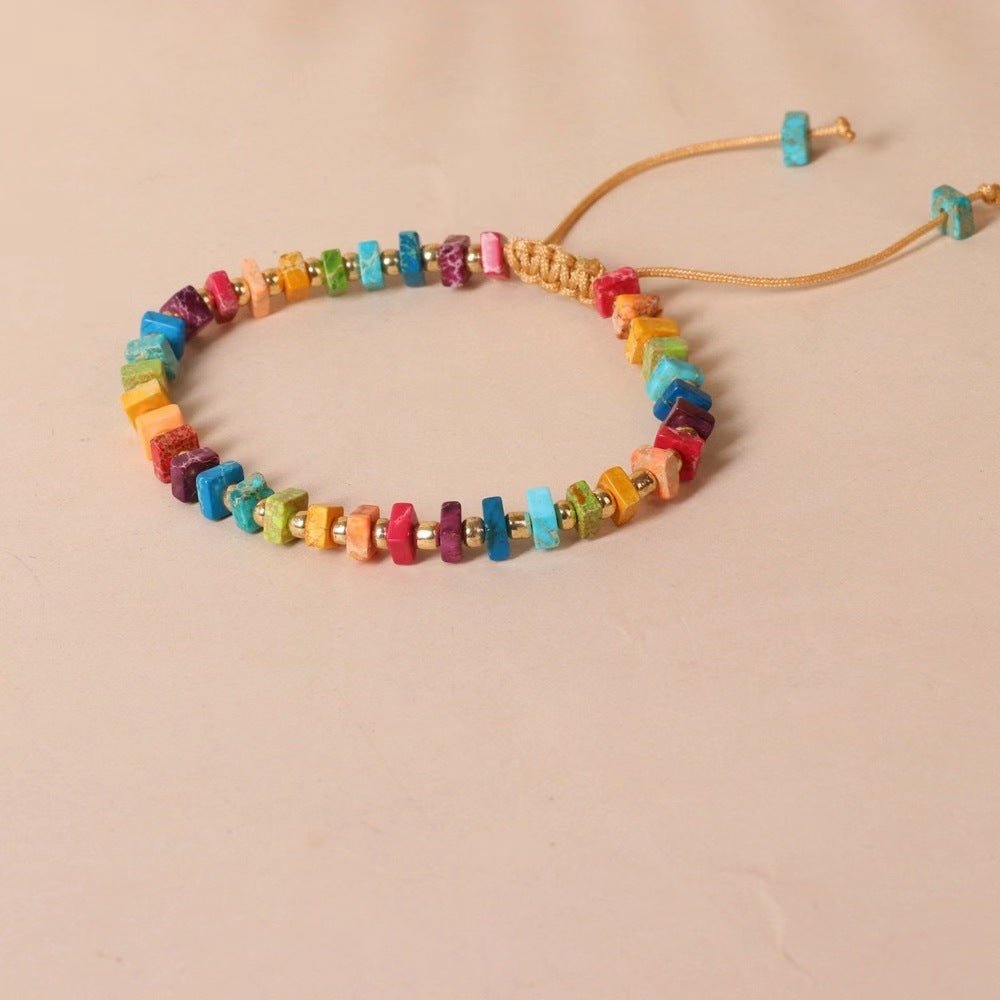 Square Beads Color Woven Yoga Bracelet - EclipticJew