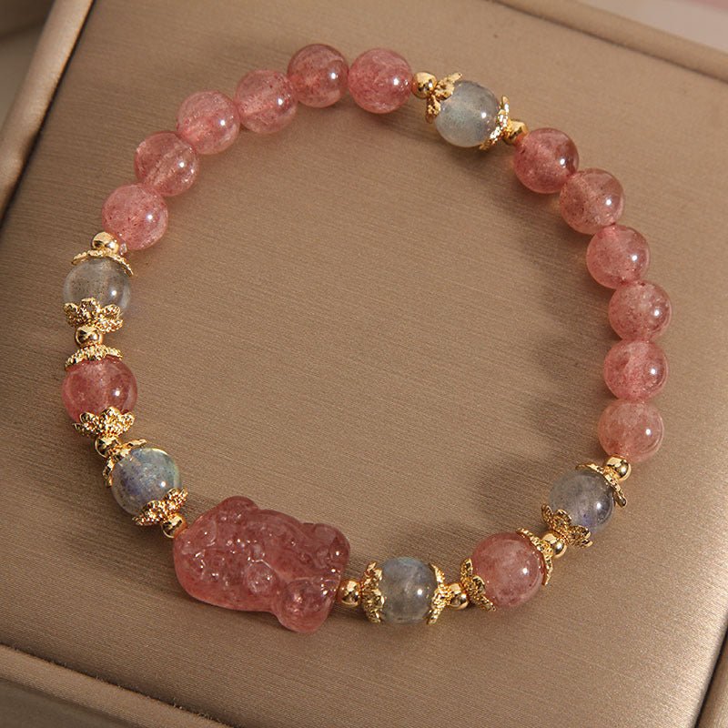 Strawberry Quartz Courage Bracelet - EclipticJew