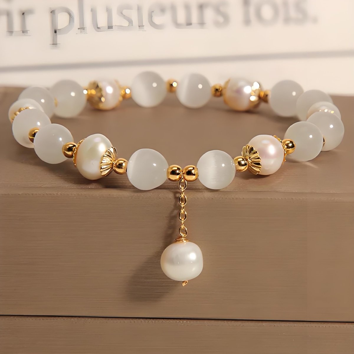 Strawberry Quartz Pearl Energy Bracelet - EclipticJewBraceletsnewstrawberry quartz
