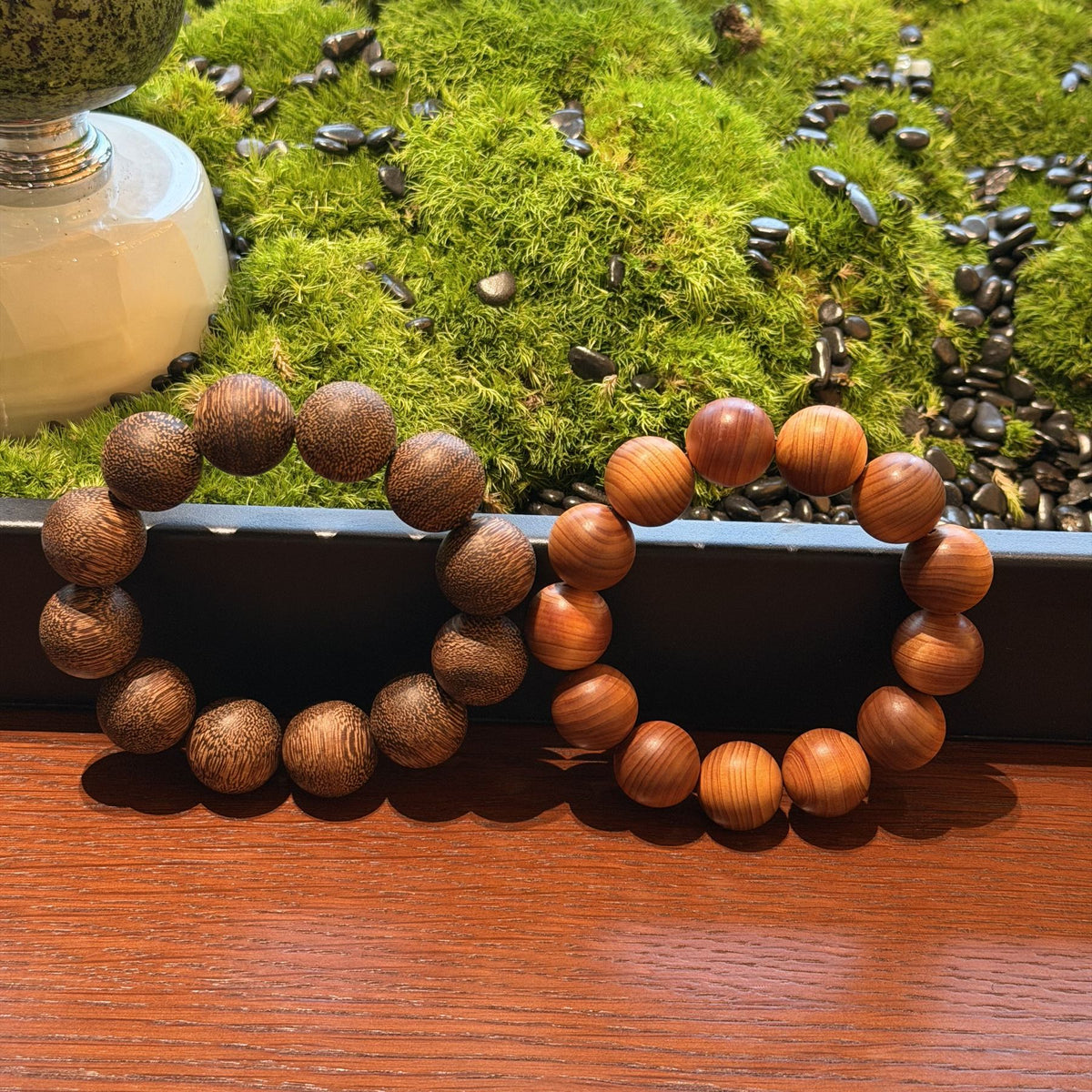 Taihang Thuja Wood Bracelet, High Oil Aged Cliff Cypress Beads, Meditation Prayer Mala, Spiritual Grounding Gift, 18mm