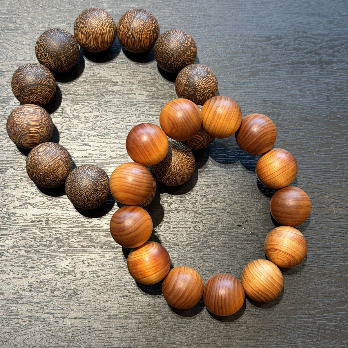 Taihang Thuja Wood Bracelet, High Oil Aged Cliff Cypress Beads, Meditation Prayer Mala, Spiritual Grounding Gift, 18mm