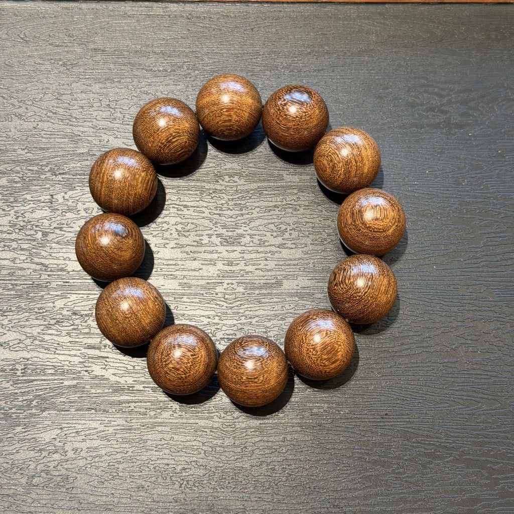 Taihang Thuja Wood Bracelet, High Oil Aged Cliff Cypress Beads, Meditation Prayer Mala, Spiritual Grounding Gift, 18mm