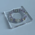 Taoist Blessed Amethyst & Moonstone Bracelet, Butterfly Clarity Amulet