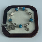 Taoist Blessed Blue Apatite Bracelet, Inspiration & Communication Amulet