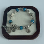 Taoist Blessed Blue Apatite Bracelet, Inspiration & Communication Amulet