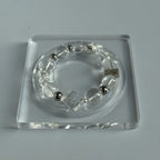 Taoist Blessed Brazilian AA Clear Quartz Bracelet, White Crystal Amulet