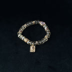 Taoist Blessed Citrine Wealth Bracelet, Eight Directions Luck Amulet