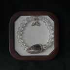 Taoist Blessed Clear Quartz & Garden Phantom Bracelet, Meditation & Clarity Amulet