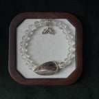 Taoist Blessed Clear Quartz & Garden Phantom Bracelet, Meditation & Clarity Amulet