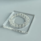 Taoist Blessed Clear Quartz Bracelet, 10mm Natural White Crystal