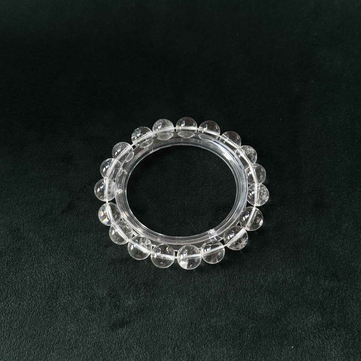 Taoist Blessed Clear Quartz Bracelet, 10mm Natural White Crystal
