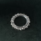 Taoist Blessed Clear Quartz Bracelet, 10mm Natural White Crystal
