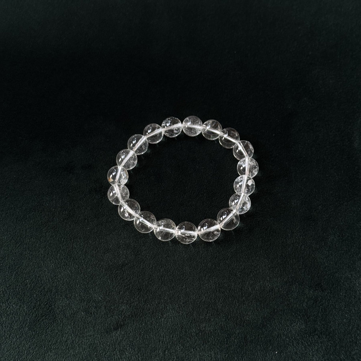 Taoist Blessed Clear Quartz Bracelet, 10mm Natural White Crystal