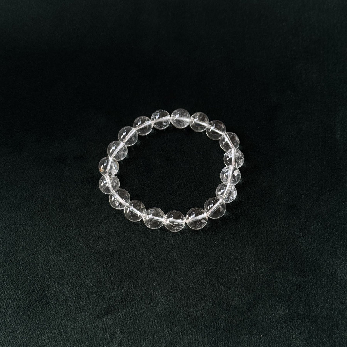 Taoist Blessed Clear Quartz Bracelet, 10mm Natural White Crystal