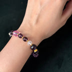 Taoist Blessed Crystal Bracelet for Mercury Retrograde, Natural Cat's Eye Aquamarine Moonstone Bracelet