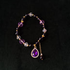 Taoist Blessed Crystal Bracelet for Mercury Retrograde, Natural Cat's Eye Aquamarine Moonstone Bracelet